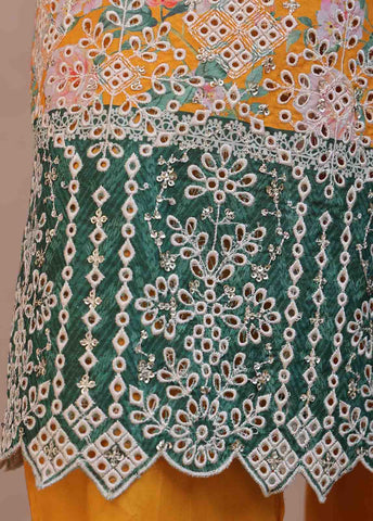 Bin Saeed Fabric - SM-RE-005-3 Piece Chikankari Stitched Suit