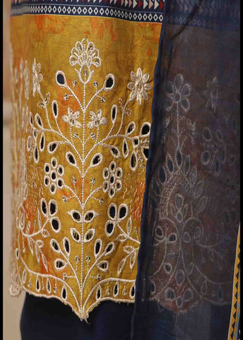 Bin Saeed Fabric - SM-RE-006-3 Piece Chikankari Stitched Suit