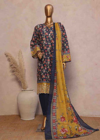 Bin Saeed Fabric - SM-RE-006-3 Piece Chikankari Stitched Suit