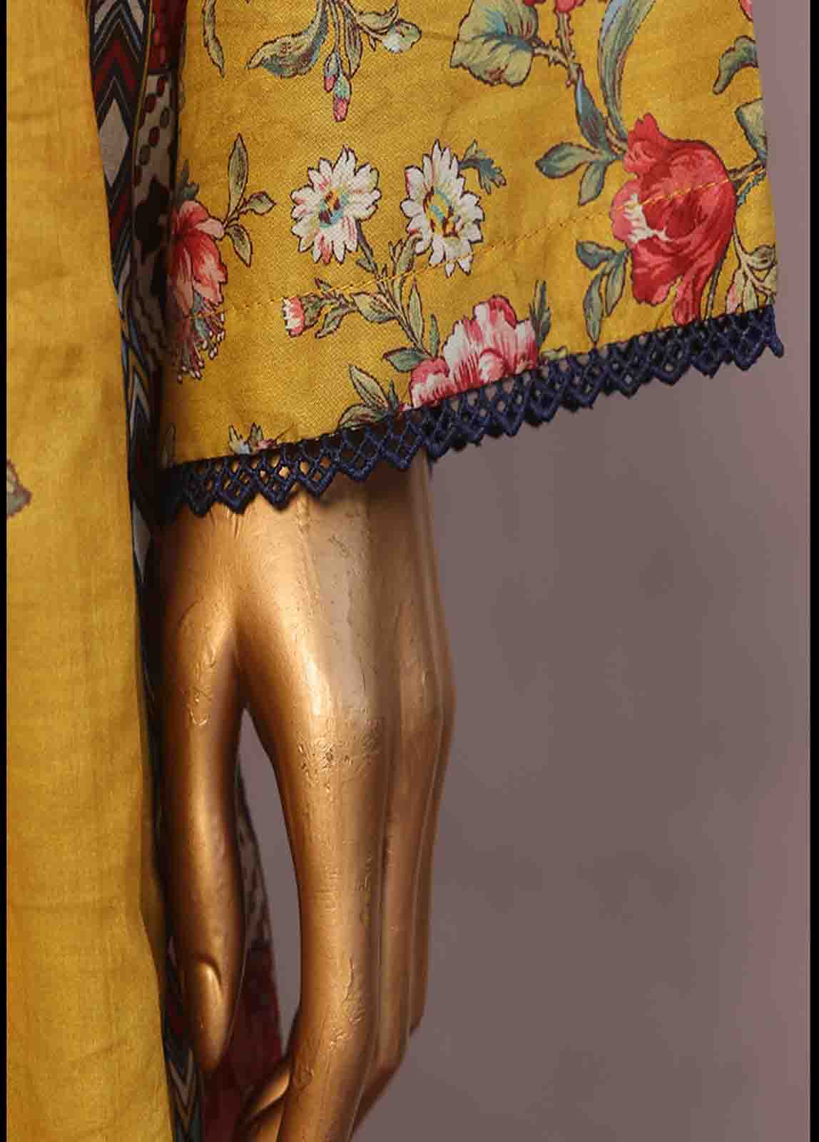 Bin Saeed Fabric - SM-RE-006-3 Piece Chikankari Stitched Suit