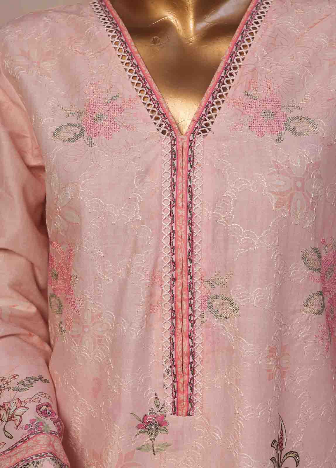 Bin Saeed Fabric - SM-RE-009-3 Piece Chikankari Stitched Suit