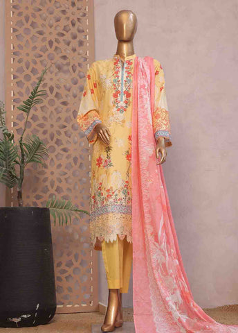 Bin Saeed Fabric - SM-RE-015-3 Piece Chikankari Stitched Suit