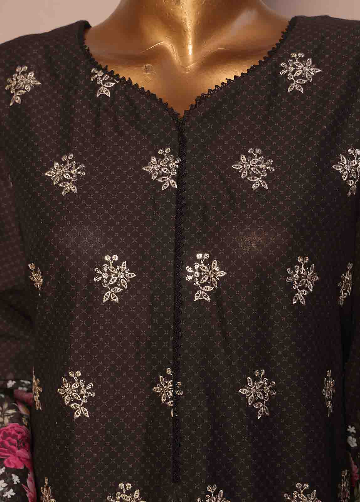 Bin Saeed Fabric - SM-RE-028-3 Piece Chikankari Stitched Suit