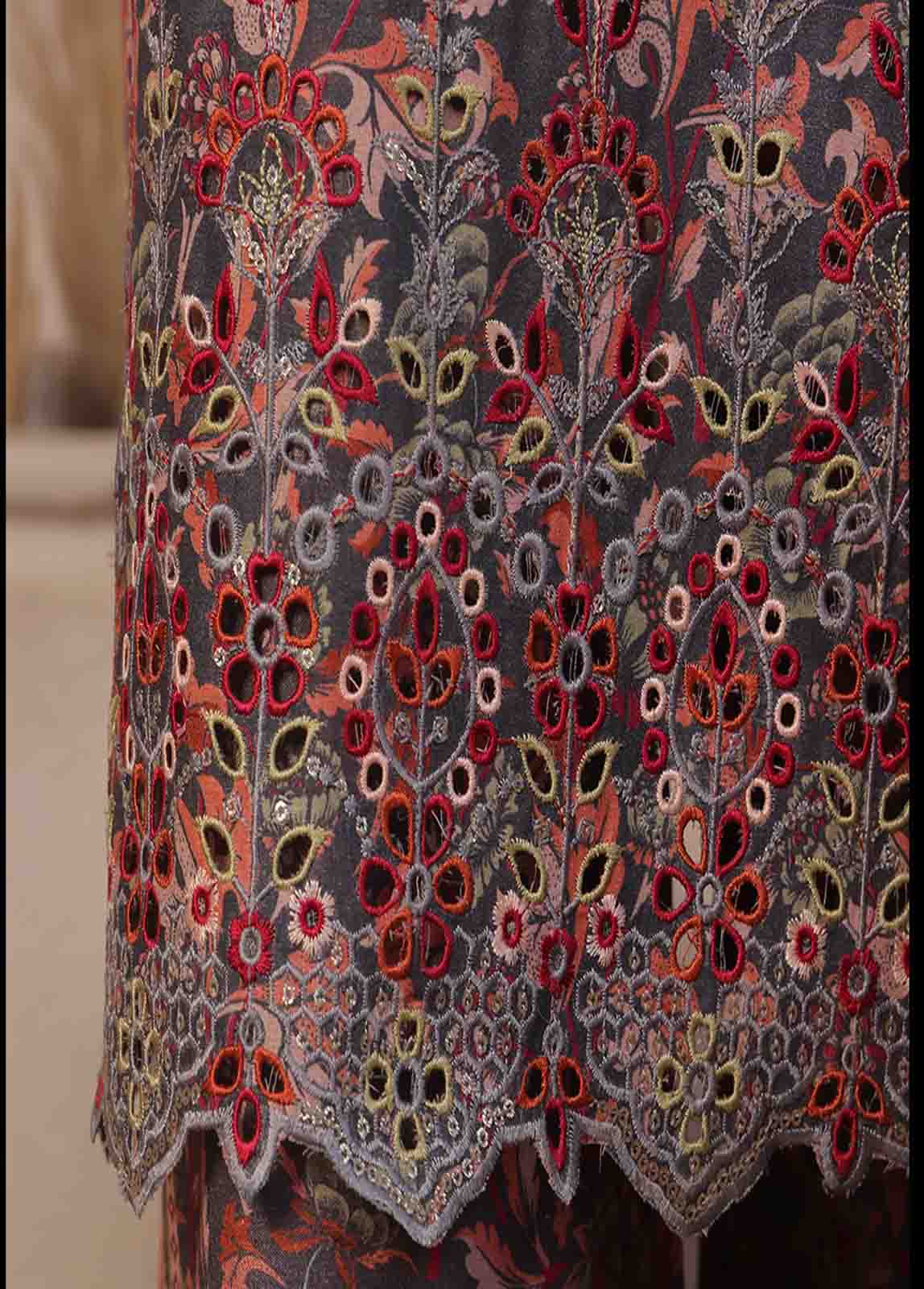 Bin Saeed Fabric - SM-RE-037-3 Piece Chikankari Stitched Suit