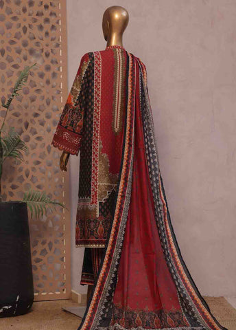 Bin Saeed Fabric - SM-RE-048 B-3 Piece Chikankari Stitched Suit