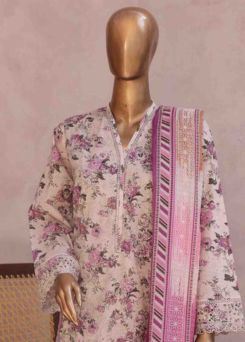 Bin Saeed Fabric - SM-RE-049-3 Piece Chikankari Stitched Suit