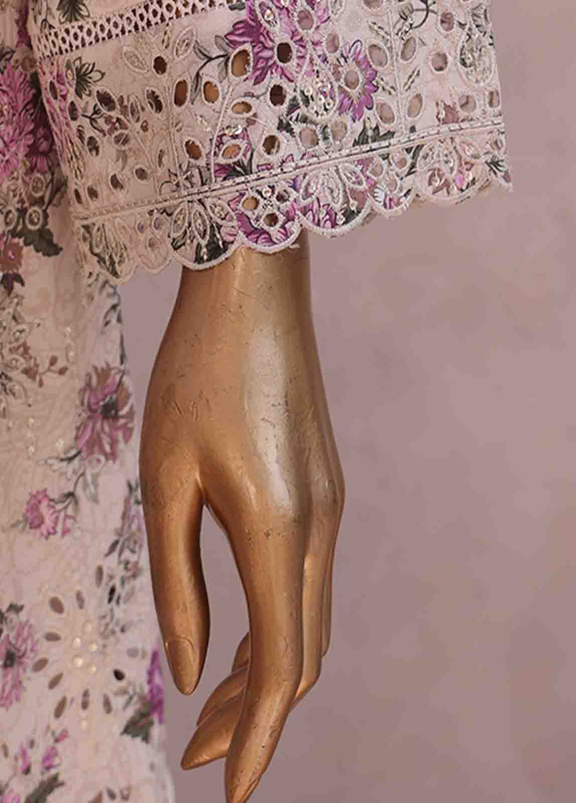 Bin Saeed Fabric - SM-RE-049-3 Piece Chikankari Stitched Suit