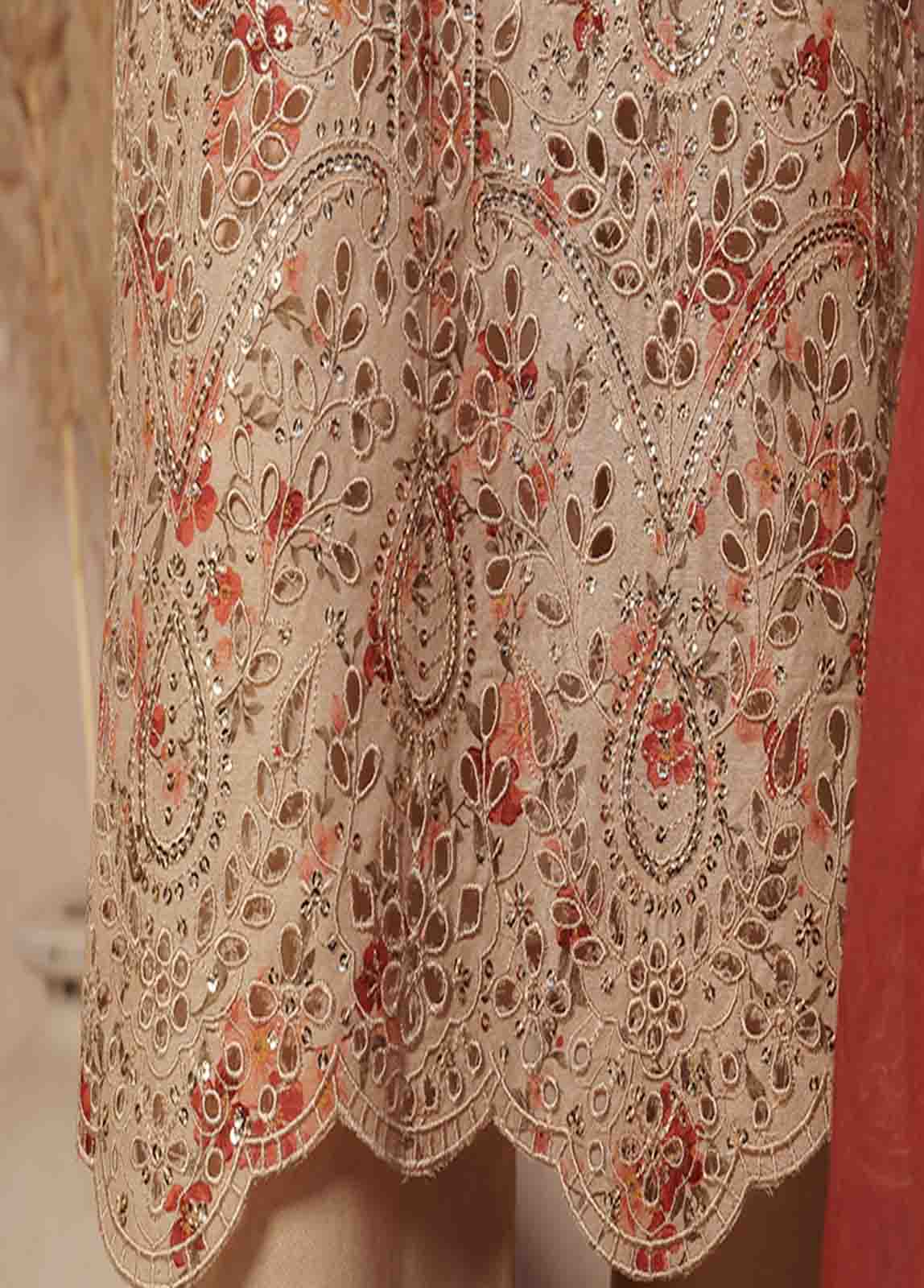 Bin Saeed Fabric - SM-RE-051-3 Piece Chikankari Stitched Suit