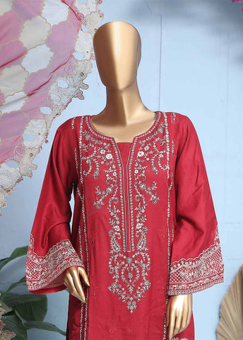 Bin Saeed Fabric - SMB-001-3 Piece Linen Embroidered collection