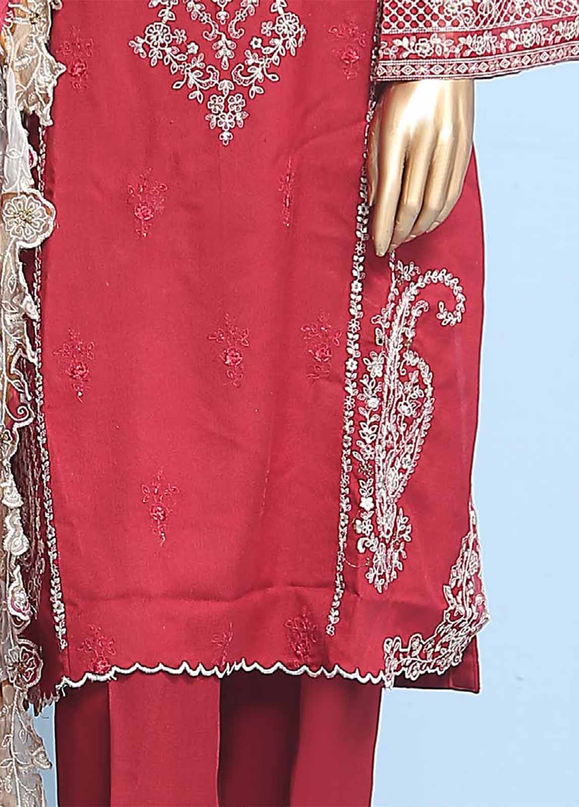 Bin Saeed Fabric - SMB-001-3 Piece Linen Embroidered collection