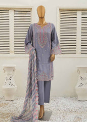 SMB-003-3 Piece Linen Embroidered collection