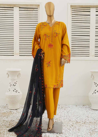 Bin Saeed Fabric - SMB-004-3 Piece Linen Embroidered collection