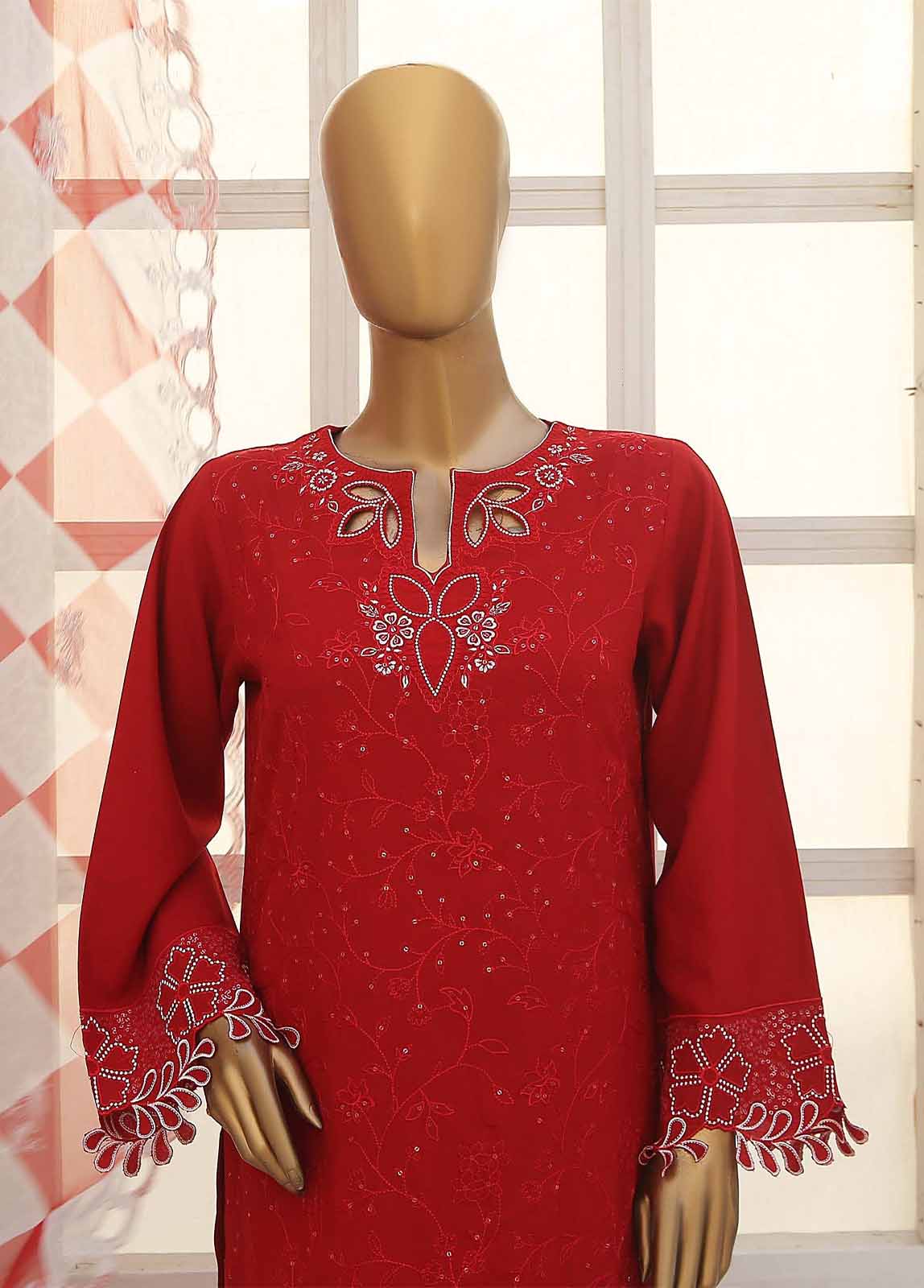 Bin Saeed Fabric - SMB-005-3 Piece Linen Embroidered collection