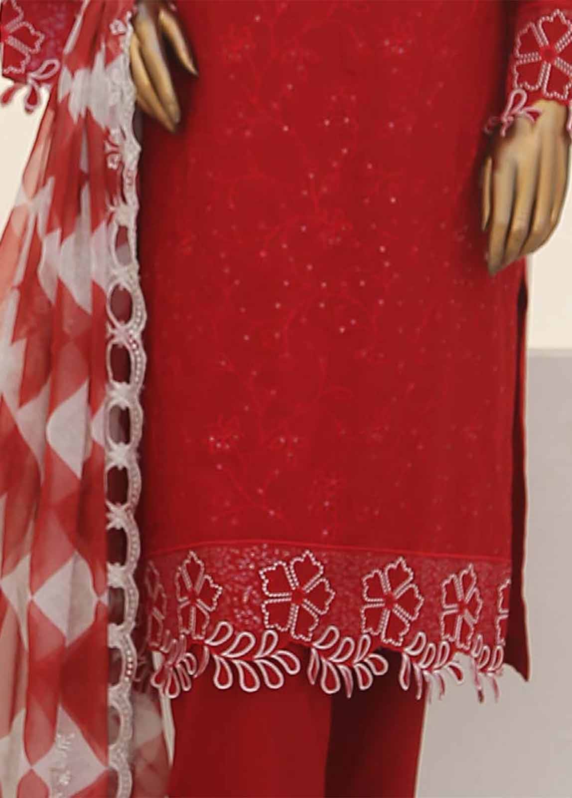 Bin Saeed Fabric - SMB-005-3 Piece Linen Embroidered collection