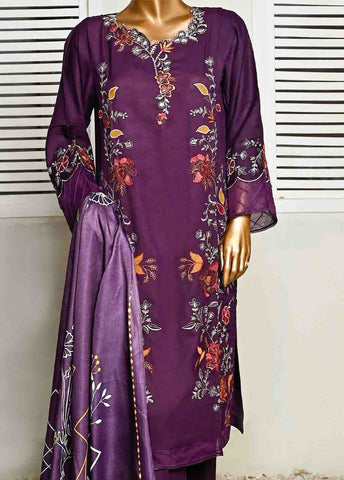 Bin Saeed Fabric - SMB-011- 3 Piece Embroidered Voil collection