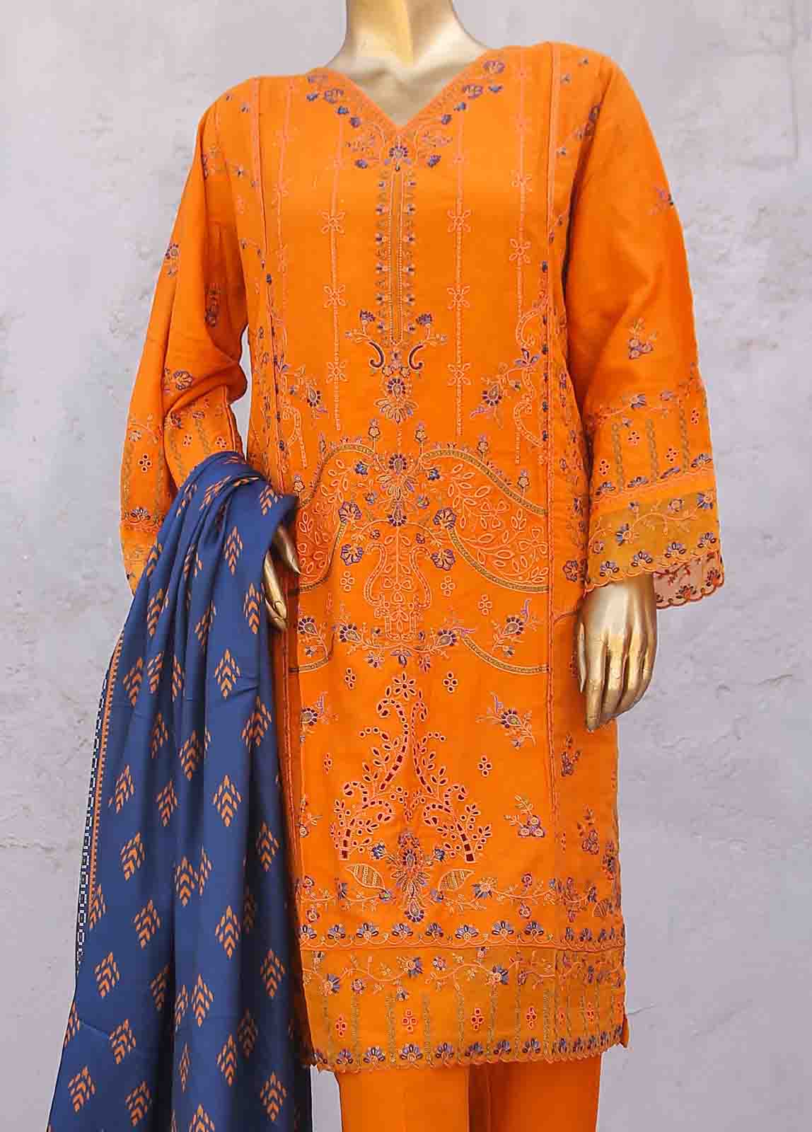 SMB-012-3 Piece Linen Embroidered collection