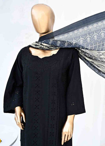 Bin Saeed Fabric - SMB-014-3 Piece Linen Embroidered collection