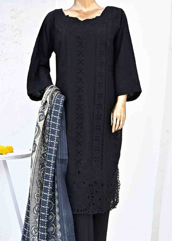 Bin Saeed Fabric - SMB-014-3 Piece Linen Embroidered collection