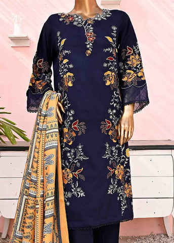 Bin Saeed Fabric - SMB-016-3 Piece Linen Embroidered collection