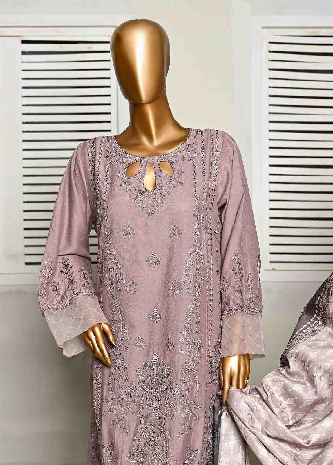 Bin Saeed Fabric - SMB-020- 3 Piece Embroidered Voil collection