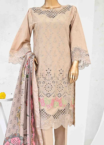 Bin Saeed Fabric - SMB-022-3 Piece Linen Embroidered collection