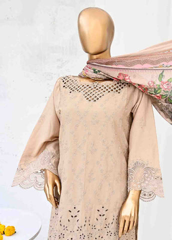 Bin Saeed Fabric - SMB-022-3 Piece Linen Embroidered collection