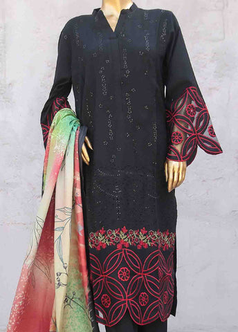 Bin Saeed Fabric - SMB-023-B-3 Piece Linen Embroidered collection