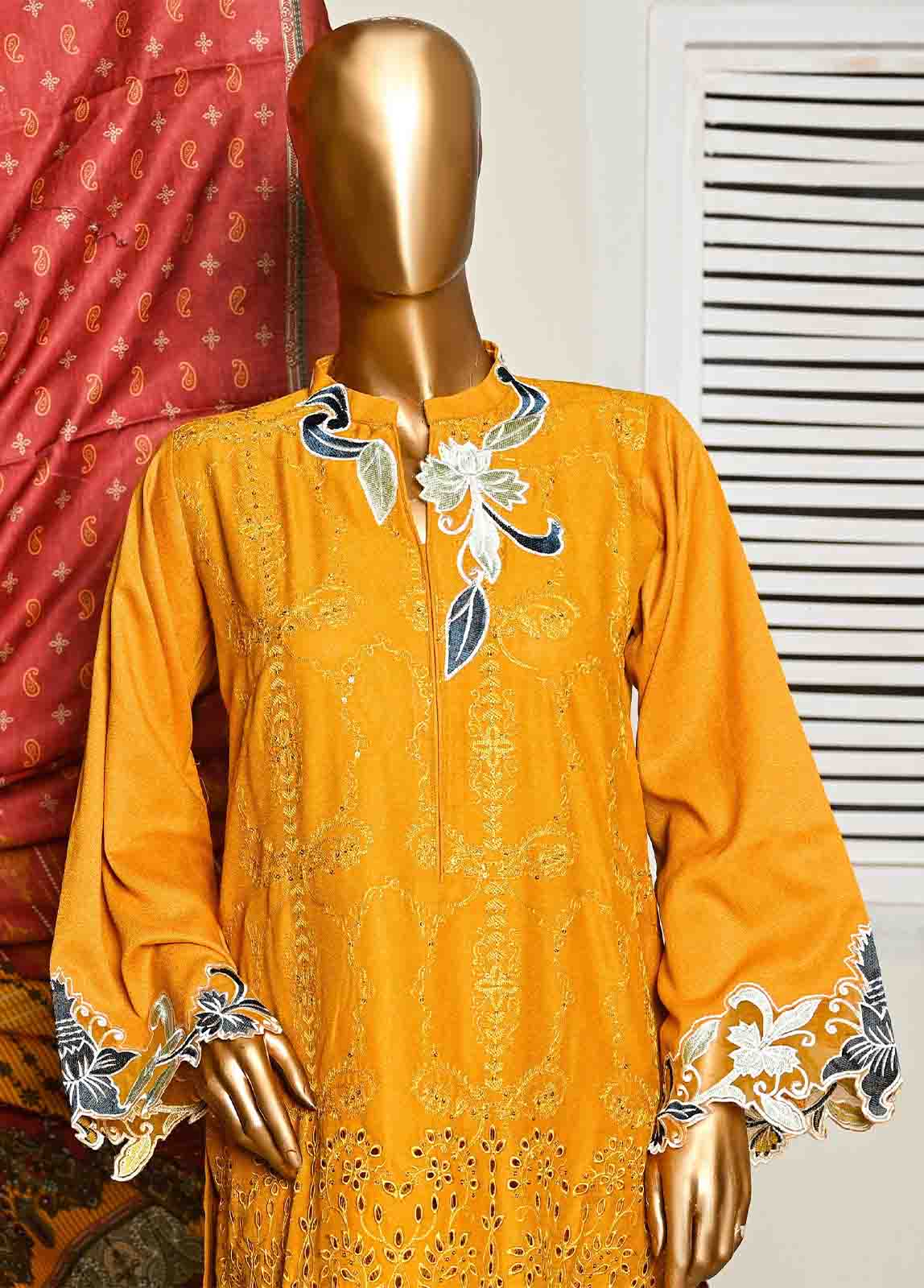SMB-024- 3 Piece Embroidered Voil collection