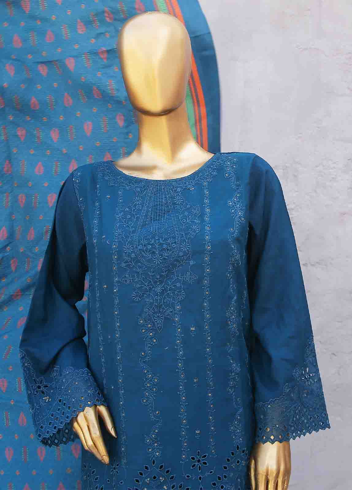 Bin Saeed Fabric - SMB-025-3 Piece Linen Embroidered collection