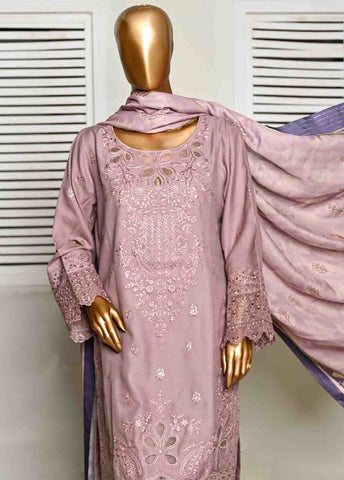 Bin Saeed Fabric - SMB-027- 3 Piece Embroidered Voil collection