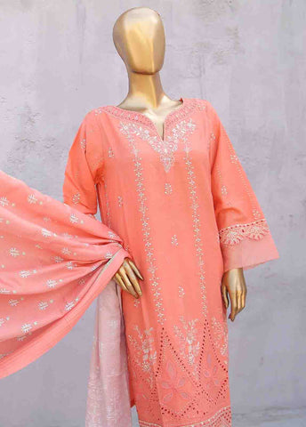 Bin Saeed Fabric - SMB-030-3 Piece Linen Embroidered collection
