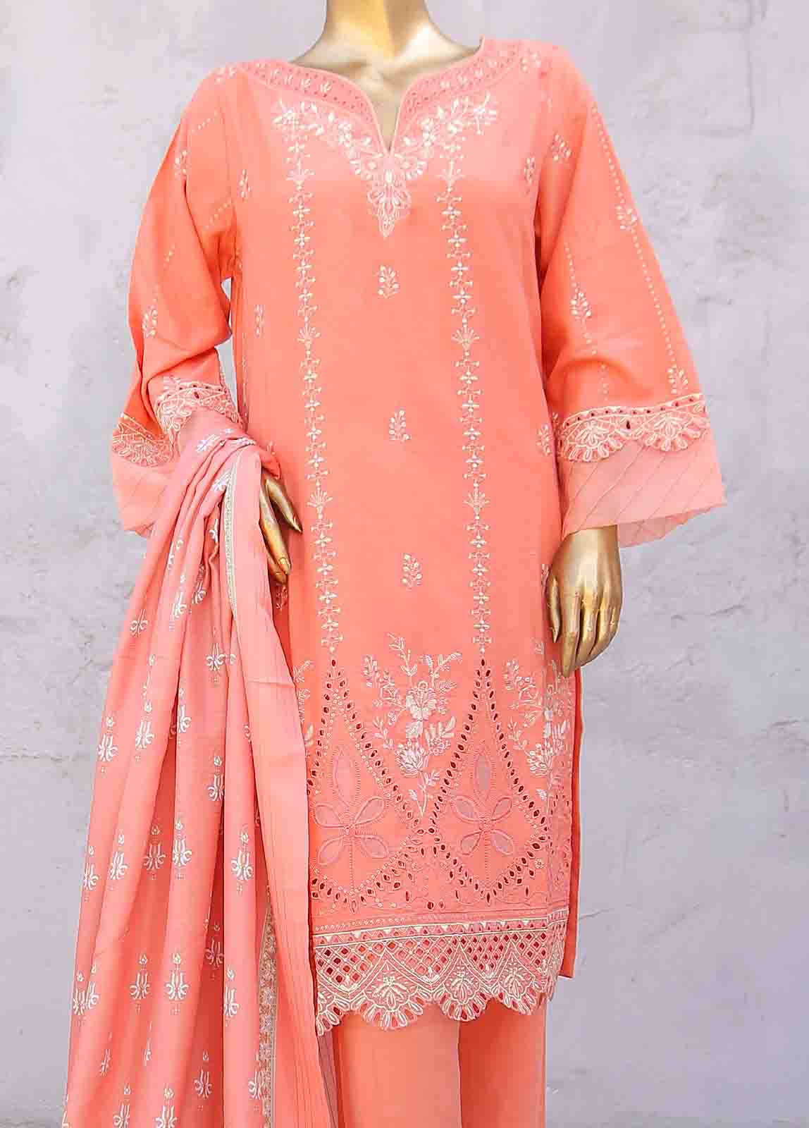Bin Saeed Fabric - SMB-030-3 Piece Linen Embroidered collection
