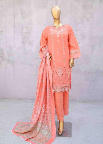 Bin Saeed Fabric - SMB-030-3 Piece Linen Embroidered collection