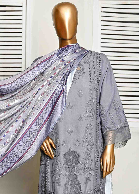 SMB-035- 3 Piece Embroidered Voil collection