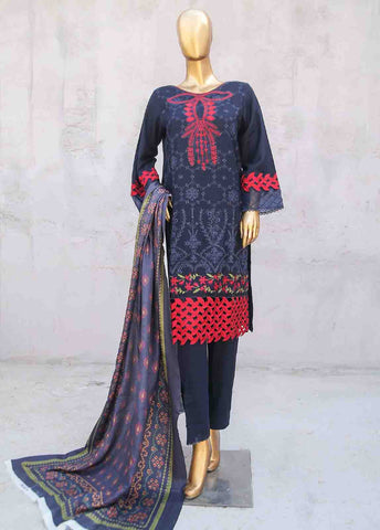 Bin Saeed Fabric - SMB-039-3 Piece Linen Embroidered collection
