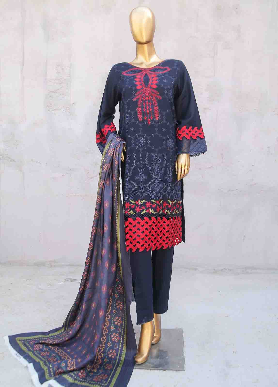 SMB-039-3 Piece Linen Embroidered collection
