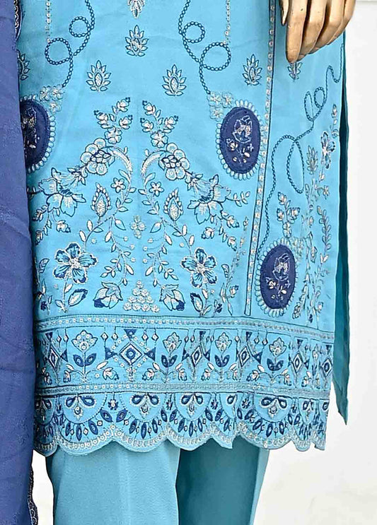 SMB-041-3 Piece Linen Embroidered collection