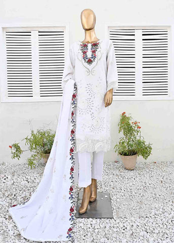 Bin Saeed Fabric - SMB-042-A-3 Piece Linen Embroidered collection