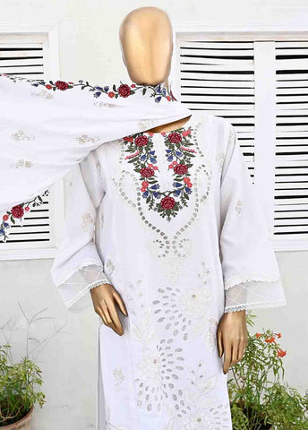 Bin Saeed Fabric - SMB-042-A-3 Piece Linen Embroidered collection