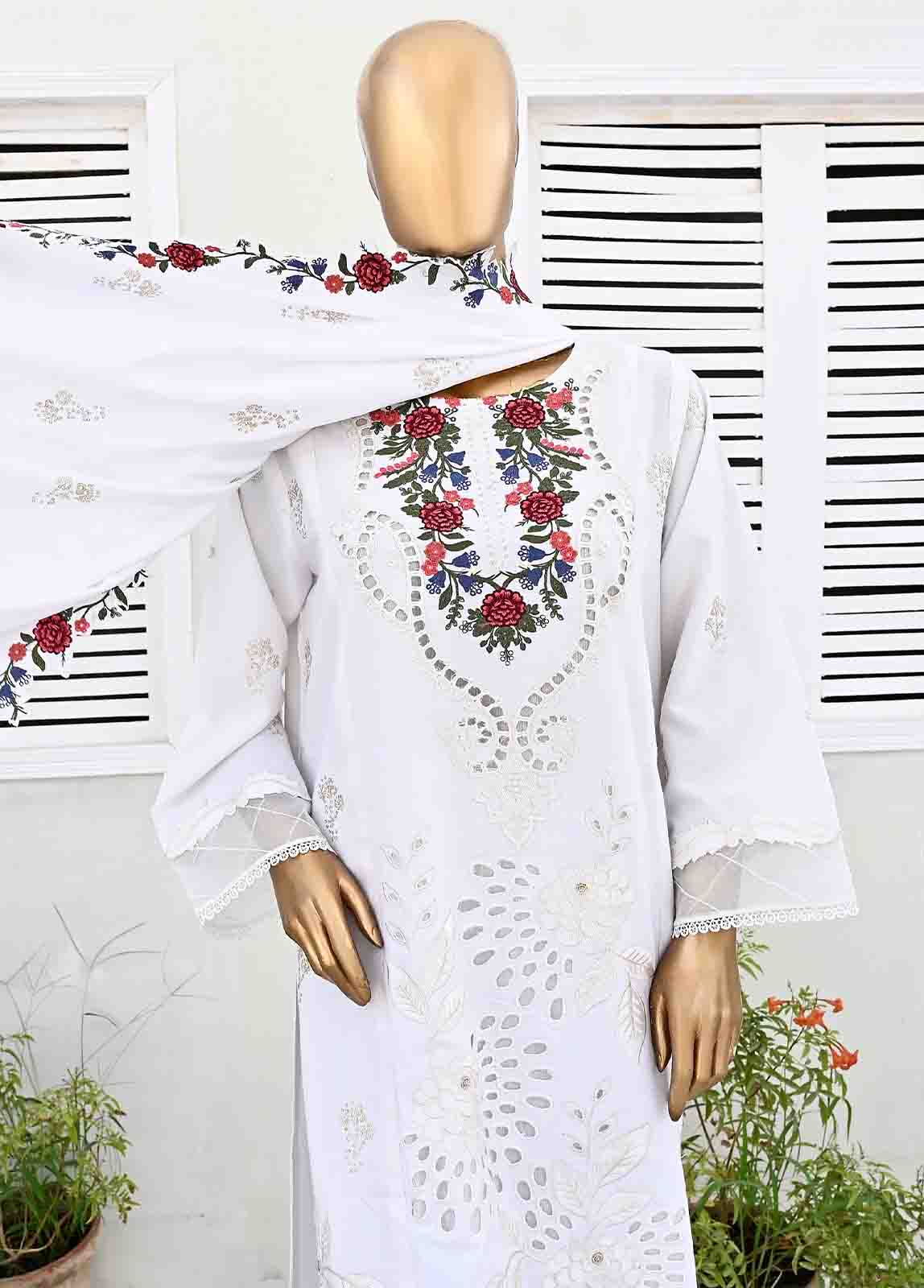 SMB-042-A-3 Piece Linen Embroidered collection