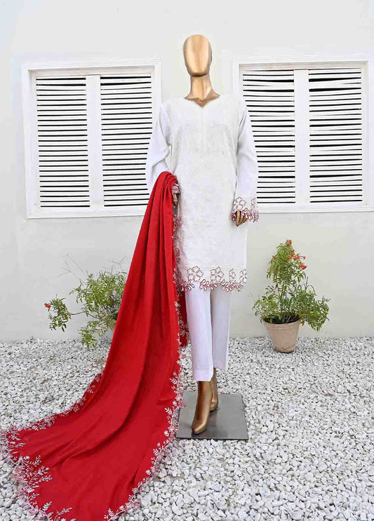SMB-042-B-3 Piece Linen Embroidered collection