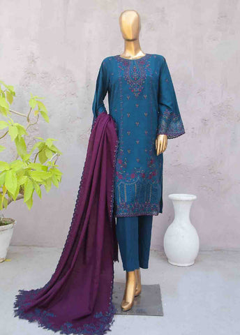 Bin Saeed Fabric - SMB-043-3 Piece Linen Embroidered collection