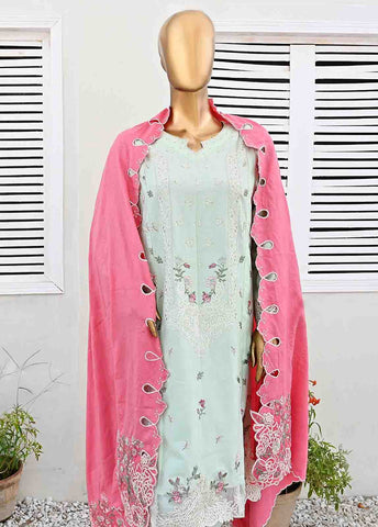 Bin Saeed Fabric - SMB-044-3 Piece Linen Embroidered collection
