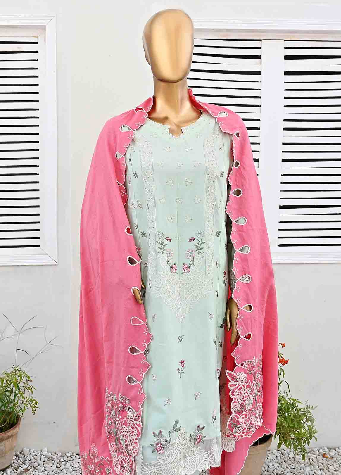 SMB-044-3 Piece Linen Embroidered collection