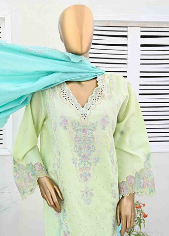 Bin Saeed Fabric - SMB-046-3 Piece Linen Embroidered collection