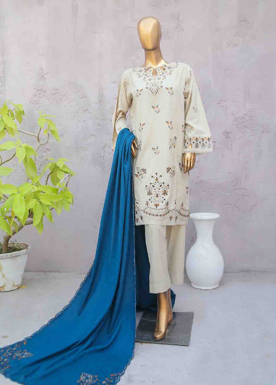 SMB-050-3 Piece Linen Embroidered collection