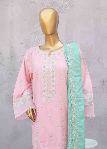 Bin Saeed Fabric - SMB-051-3 Piece Linen Embroidered collection