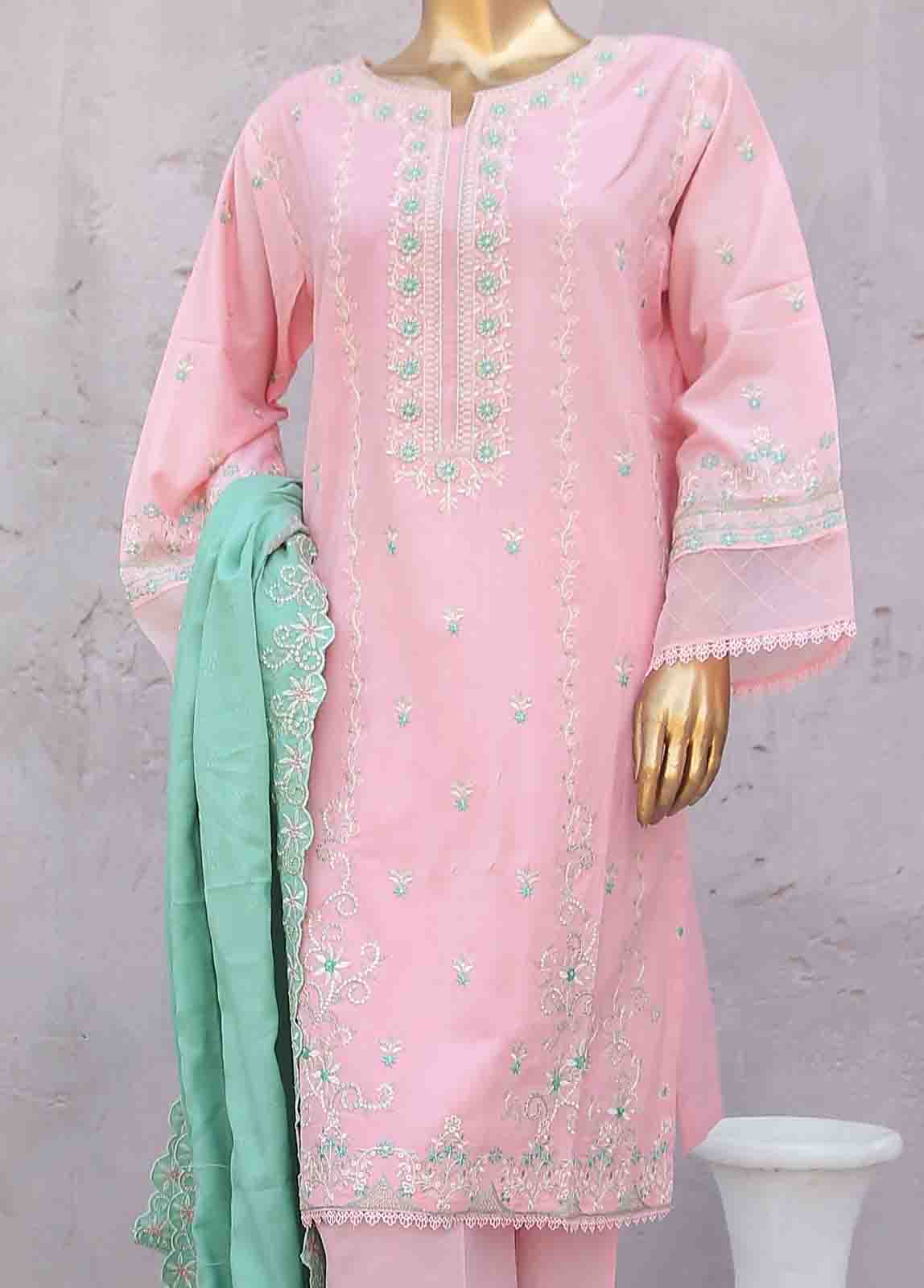 SMB-051-3 Piece Linen Embroidered collection