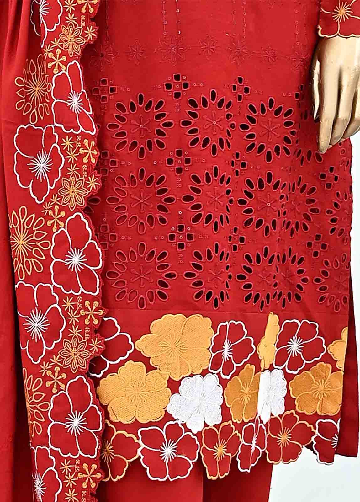 Bin Saeed Fabric - SMB-053-3 Piece Linen Embroidered collection