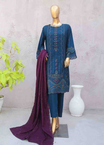 Bin Saeed Fabric - SMB-055-3 Piece Linen Embroidered collection